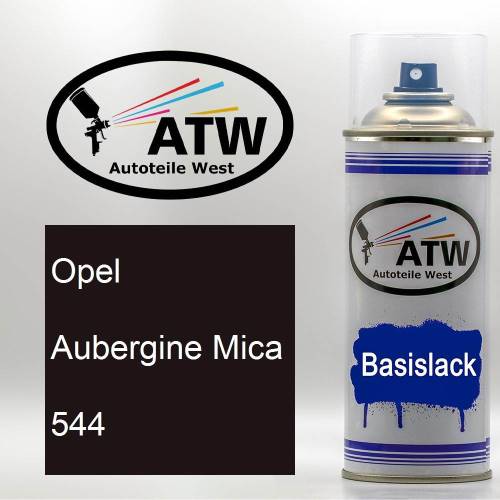 Opel, Aubergine Mica, 544: 400ml Sprühdose, von ATW Autoteile West.